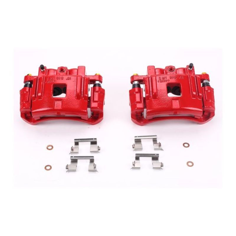 Power Stop 04-08 Chevrolet Colorado Front Red Calipers w/Brackets - Pair-Brake Calipers - Perf-PowerStop-PSBS4938-SMINKpower Performance Parts