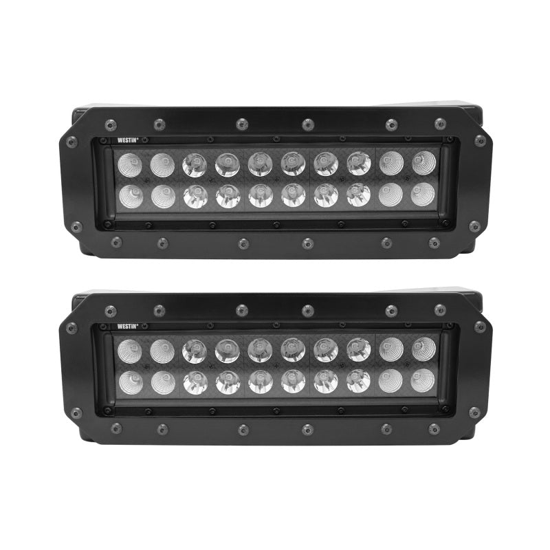 Westin HDX Flush Mount B-FORCE LED Light Kit (Set of 2) w/wiring harness - Black-Light Bars & Cubes-Westin-WES57-0035-SMINKpower Performance Parts