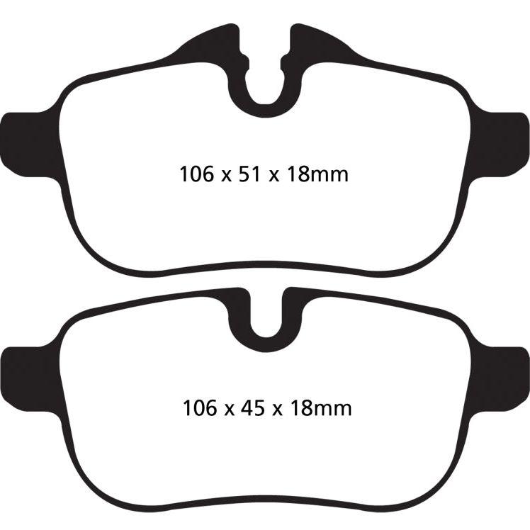 EBC 09+ BMW Z4 3.0 (E89) Yellowstuff Rear Brake Pads