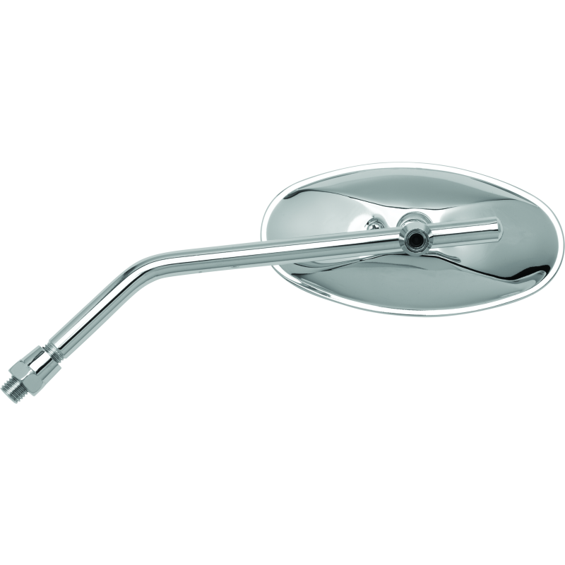 BikeMaster Adjustable Oval Mirror 10mm - Each -Chrome