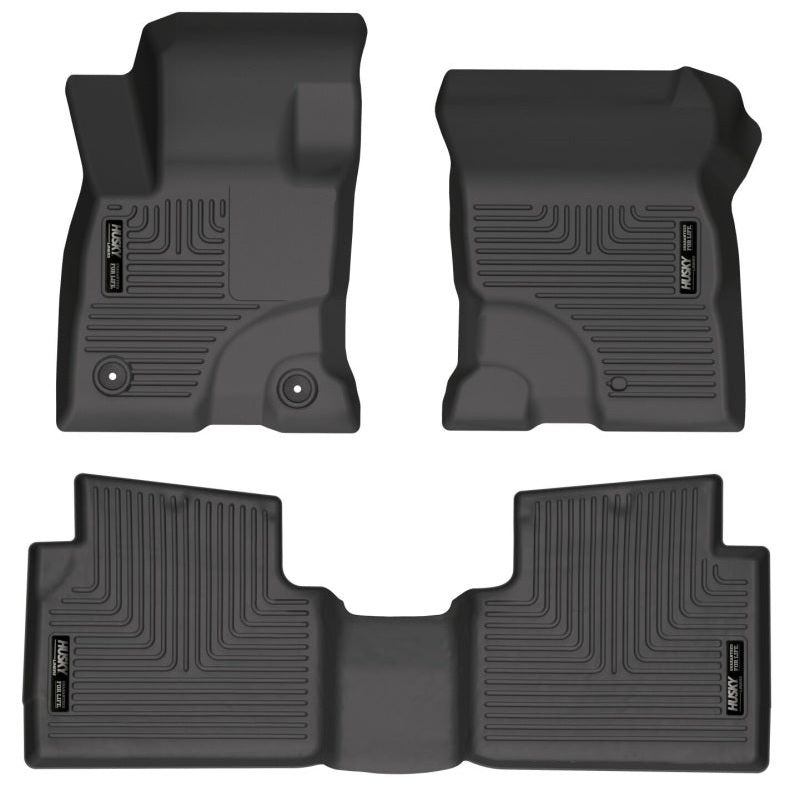 Husky Liners 2022 Ford Escape Hybrid Black Front & 2nd Seat Floor Liners-Floor Mats - Rubber-Husky Liners-HSL95561-SMINKpower Performance Parts