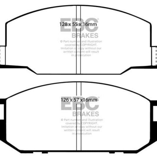 EBC 85-90 Lotus Esprit 2.2 Yellowstuff Front Brake Pads