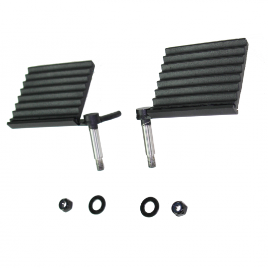 Fishbone Offroad 76-06 Jeep CJ YJ TJ Wrangler Foot Peg Set Gloss - Black