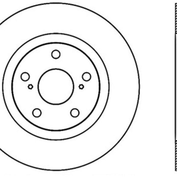 Stoptech 07 Lexus ES350 / 09 Pontiac Vibe / 09 Toyota Matrix Front CRYO-STOP Brake Rotor