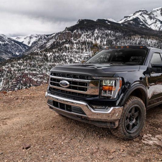 AVS 2021 Ford F-150 (Excl. Tremor/Raptor) Aeroskin II Textured Low Profile Hood Shield - Black