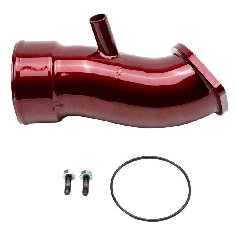 Wehrli 20-24 Chevrolet 6.6L L5P Duramax 3.5in Intake Horn w/PCV Port - WCFab Red-Air Intake Components-Wehrli-WCFWCF100833-RED-SMINKpower Performance Parts