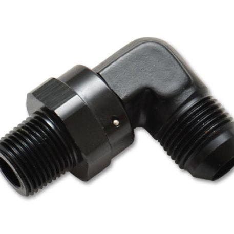 Vibrant -6AN to 1/8in NPT Male Swivel 90 Degree Adapter Fitting