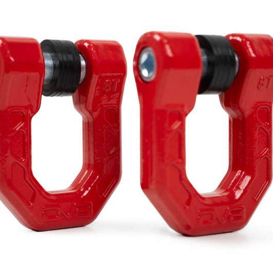 DV8 Offroad Elite Series D-Ring Shackles - Pair (Red)