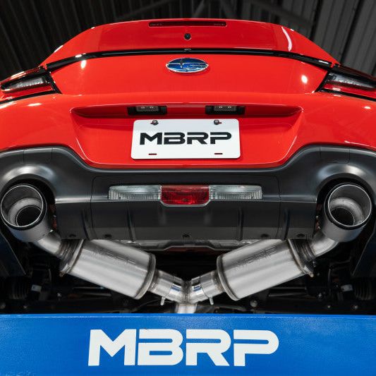 MBRP 13-16 Subaru BRZ 2.0L/ 2.4L 3in Dual Split Rear Cat Back w/CF Tips- T304-Catback-MBRP-MBRPS48043CF-SMINKpower Performance Parts