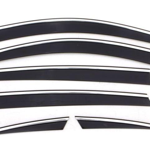 AVS 07-11 Honda CR-V Ventvisor Low Profile Deflectors 6pc - Smoke w/Chrome Trim