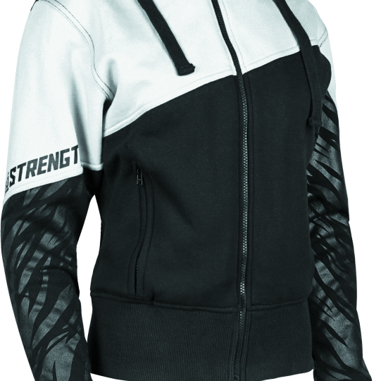 Speed and Strength Cat Outa Hell Hoody White/Black Womens - Small