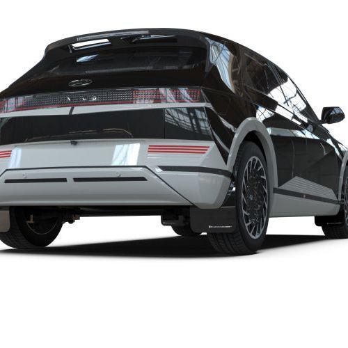 Rally Armor 22-24 Hyundai Ioniq 5 Black Mud Flap w/White Logo