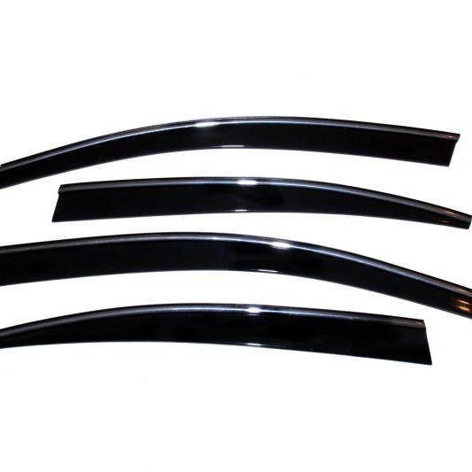 AVS 09-15 Nissan Maxima Ventvisor Low Profile Deflectors 4pc - Smoke w/Chrome Trim