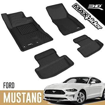 3D MAXpider 2015-2020 Ford Mustang Kagu 1st & 2nd Row Floormats - Black - SMINKpower Performance Parts ACEL1FR08501509 3D MAXpider