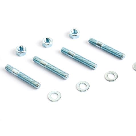 Cometic Carburetor Studs 2in Zinc Plated - Set of 4 With Washers and Nuts