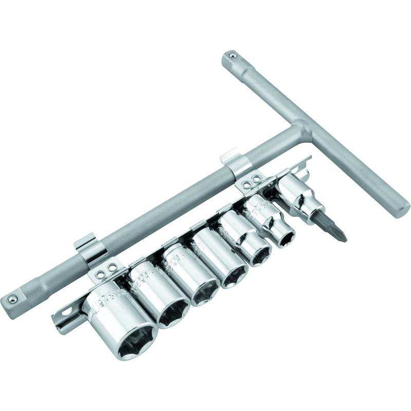 BikeMaster 3/8in Drive T-handle Set (8mm/10mm/12mm/13mm/14mm/17mm/#2 Phillips)