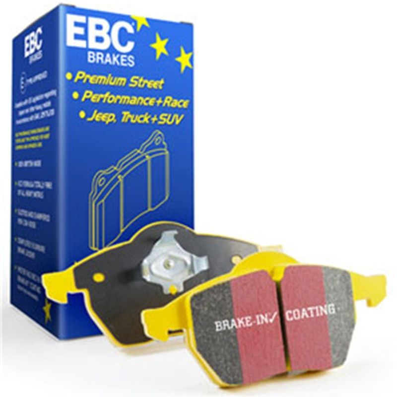 EBC 13+ Jaguar F-Type (Cast Iron Rotors Only) 3.0 Supercharged (340) Yellowstuff Rear Brake Pads