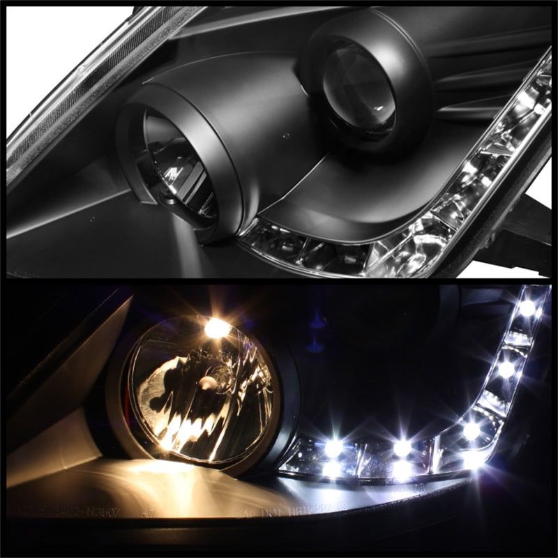 Spyder Nissan 350Z 06-08 Projector Headlights Xenon/HID Model- DRL Blk PRO-YD-N350Z06-HID-DRL-BK-Headlights-SPYDER-SPY5042316-SMINKpower Performance Parts