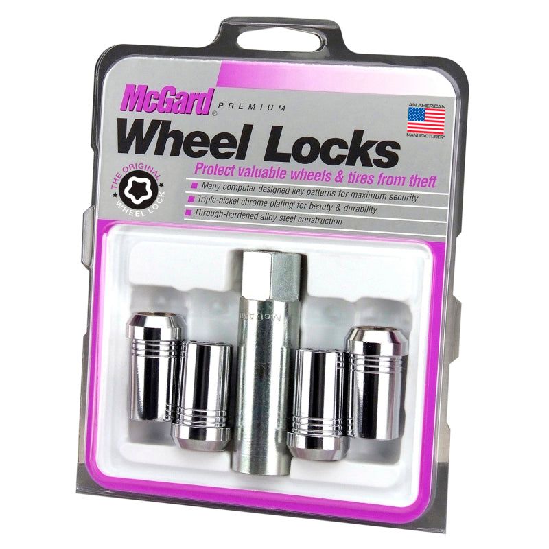 McGard Wheel Lock Nut Set - 4pk. (Tuner / Cone Seat) M14X1.5 / 22mm Hex / 1.648in. Length - Chrome-Lug Nuts-McGard-MCG25115-SMINKpower Performance Parts