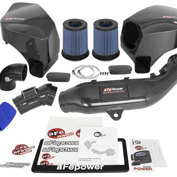 aFe Momentum GT Pro 5R Cold Air Intake System 15-17 BMW M3/M4 S55 (tt)-Cold Air Intakes-aFe-AFE54-76305-CF-SMINKpower Performance Parts