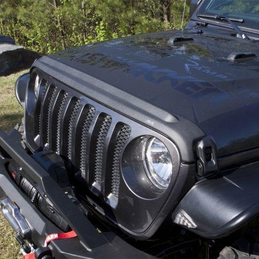 AVS 2018+ Jeep Wrangler (JL) 2dr/4dr Aeroskin II Textured Low Profile Hood Shield - Black