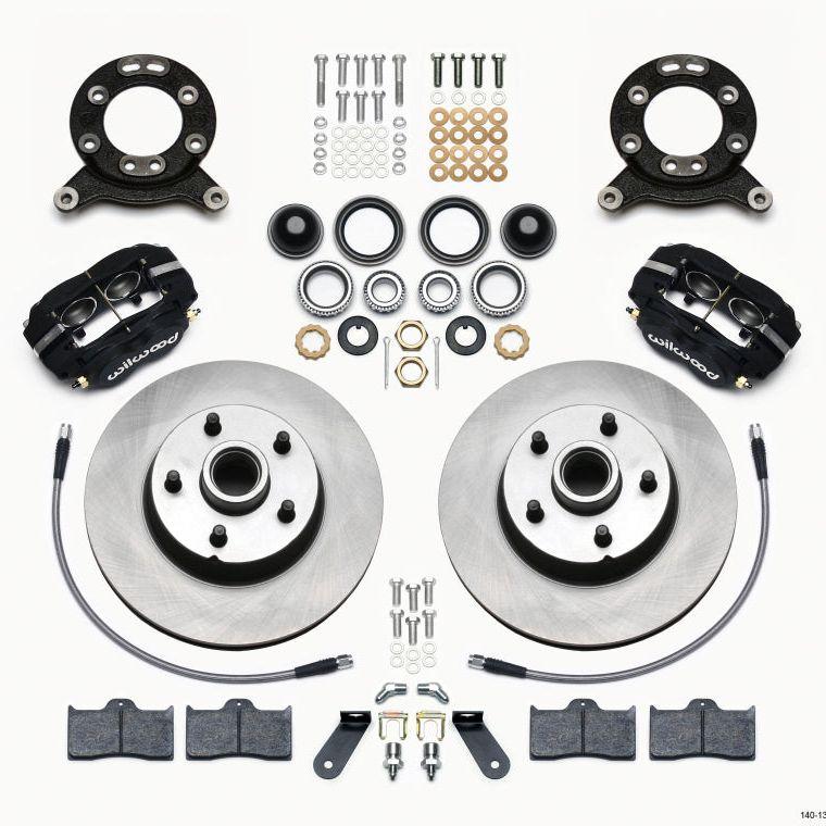 Wilwood Forged Dynalite-M Front Kit 11.30in 1 PC Rotor&Hub 1970-1973 Mustang Disc & Drum Spindle