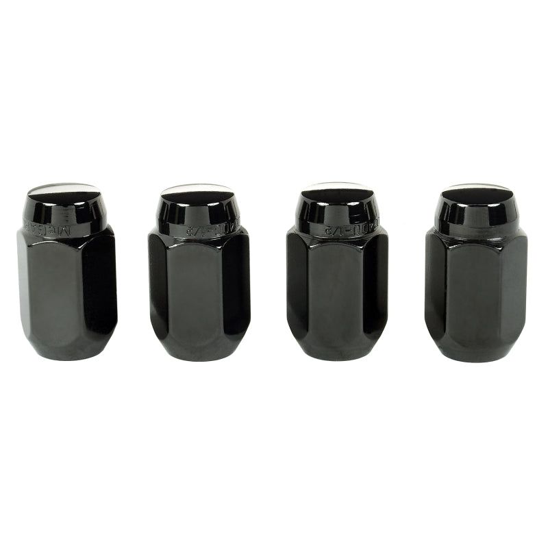 McGard Hex Lug Nut (Cone Seat) 1/2-20 / 13/16 Hex / 1.5in. Length (4-Pack) - Black-Lug Nuts-McGard-MCG64030-SMINKpower Performance Parts