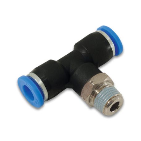 Vibrant Male Tee 1-Touch Fitting for 1/4in OD Tube (1/8in NPT)