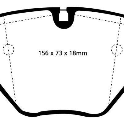 EBC 00-04 BMW M5 5.0 (E39) Yellowstuff Front Brake Pads