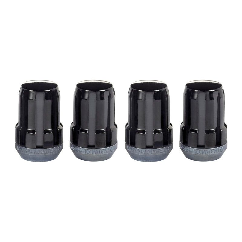 McGard SplineDrive Lug Nut (Cone Seat) M12X1.25 / 1.24in. Length (4-Pack) - Black (Req. Tool)-Lug Nuts-McGard-MCG65354BK-SMINKpower Performance Parts