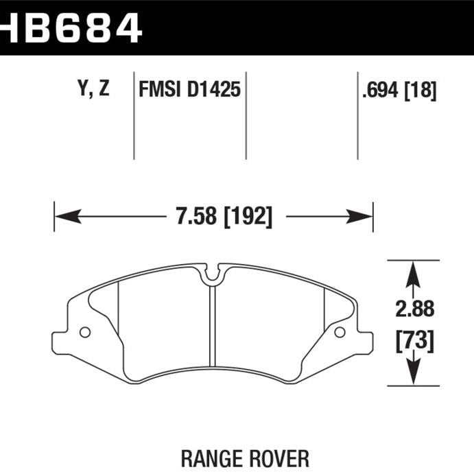 Hawk 10-13 Range Rover/Range Rover Sport Supercharged LTS Front Brake Pads