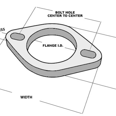 Vibrant 2-Bolt T304 SS Exhaust Flange (3in I.D.)-Flanges-Vibrant-VIB1473S-SMINKpower Performance Parts