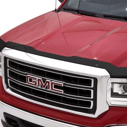 AVS 14-18 GMC Sierra 1500 Aeroskin Low Profile Acrylic Hood Shield - Smoke