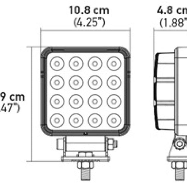 Hella ValueFit LED Work Lamps 4SQ 2.0 LED MV CR BP-Work Lights-Hella-HELLA357106002-SMINKpower Performance Parts