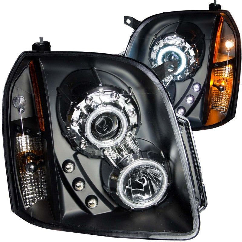 ANZO 2007-2014 Gmc Yukon Projector Headlights w/ Halo Black (CCFL)-Headlights-ANZO-ANZ111148-SMINKpower Performance Parts