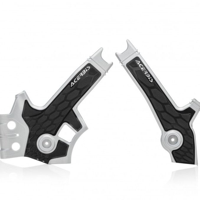 Acerbis 96+ Suzuki DR650 Frame Guards- X-Grip - Gray/Black-Plastics-Acerbis-ACB2801931019-SMINKpower Performance Parts