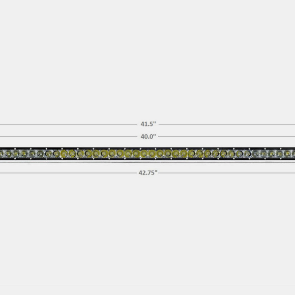 Cali Raised 42 Slim Single Row Led Bar Amber