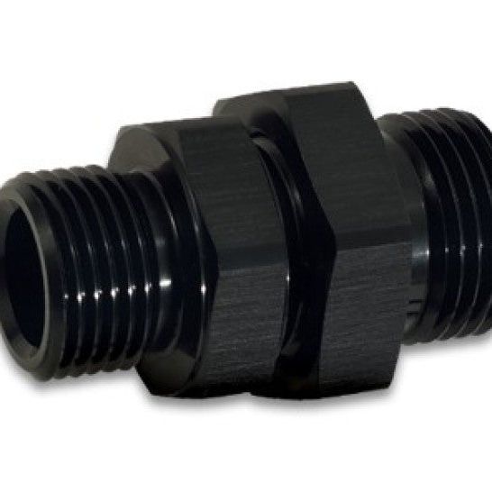 Vibrant -8AN ORB Male to Male Union Adapter - Anodized Black-Fittings-Vibrant-VIB16982-SMINKpower Performance Parts