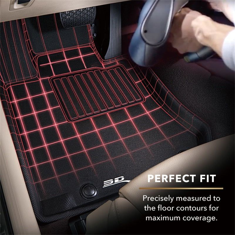3D MAXpider 2014-2020 Acura MDX Kagu 3rd Row Floormats - Black-Floor Mats - Rubber-3D MAXpider-ACEL1AC00631509-SMINKpower Performance Parts