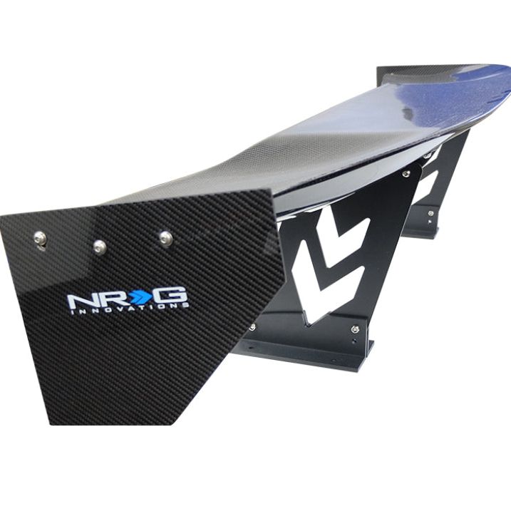 NRG Carbon Fiber Spoiler - Universal (59in.) NRG Logo Large End Plates-Spoilers-NRG-NRGCARB-A590NRG-SMINKpower Performance Parts