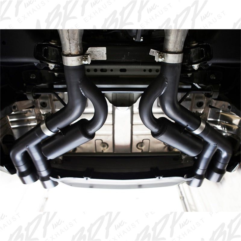 MBRP 16-19 Chevy Camaro V8 6.2L 6spd 3in Black Race Dual Axle Back w/ 4.5in Quad Dual Wall Tips-Catback-MBRP-MBRPS7036BLK-SMINKpower Performance Parts