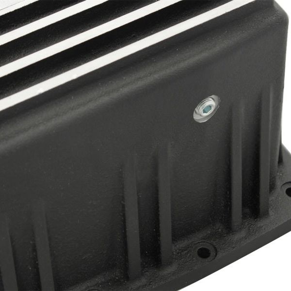 aFe Power Transmission Pan Black Machined 09-14 Ford 6R80 F-150 Trucks-Diff Covers-aFe-AFE46-70172-SMINKpower Performance Parts