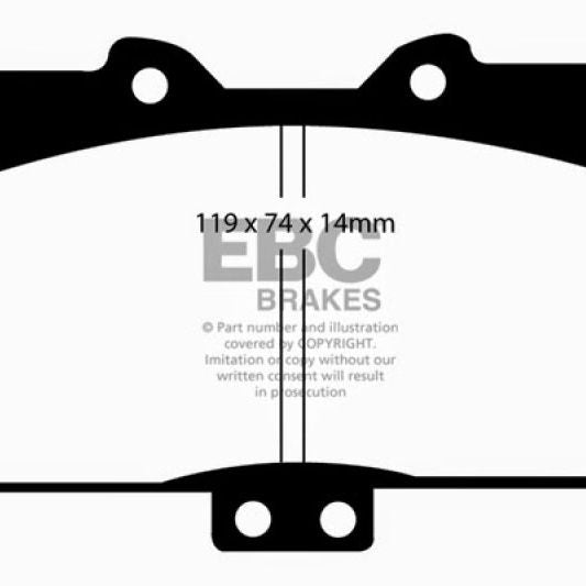 EBC 91-93 Dodge Stealth 3.0 4WD Yellowstuff Front Brake Pads