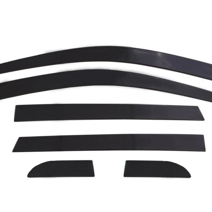 AVS 07-08 Honda Fit Ventvisor Low Profile Deflectors 6pc - Black