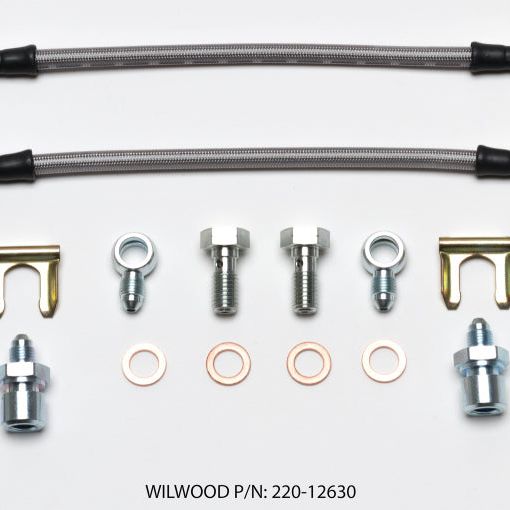 Wilwood Flexline Kit D52 Caliper 10in w/ Banjo 10mm -3/8-24 Chassis-Brake Line Kits-Wilwood-WIL220-12630-SMINKpower Performance Parts