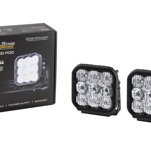 Diode Dynamics SS5 LED Pod Pro - White Spot (Pair)