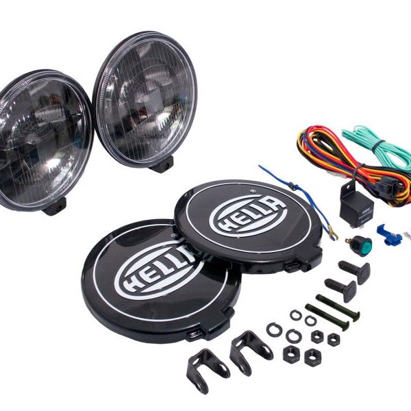 Hella 500 Series 12V Black Magic Halogen Driving Lamp Kit-Fog Lights-Hella-HELLA005750991-SMINKpower Performance Parts