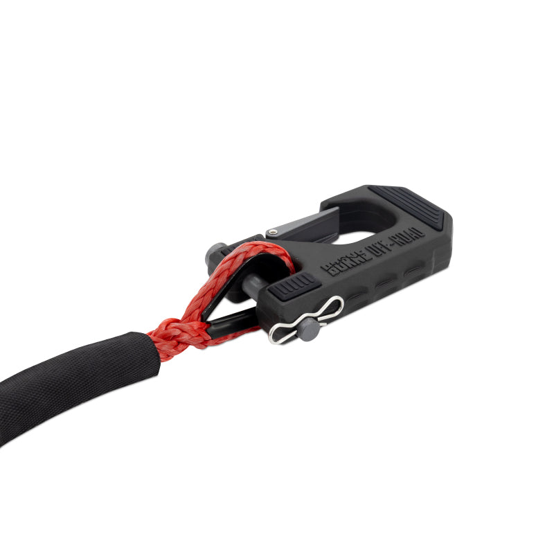 Borne Off-Road Winch Hook - 3/8in Rope - Hand Strap - Red