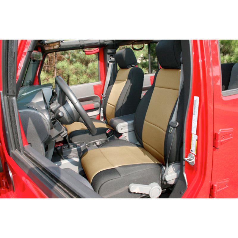 Rugged Ridge Neoprene Front Seat Covers 11-18 Jeep Wrangler JK-Seats-Rugged Ridge-RUG13215.04-SMINKpower Performance Parts