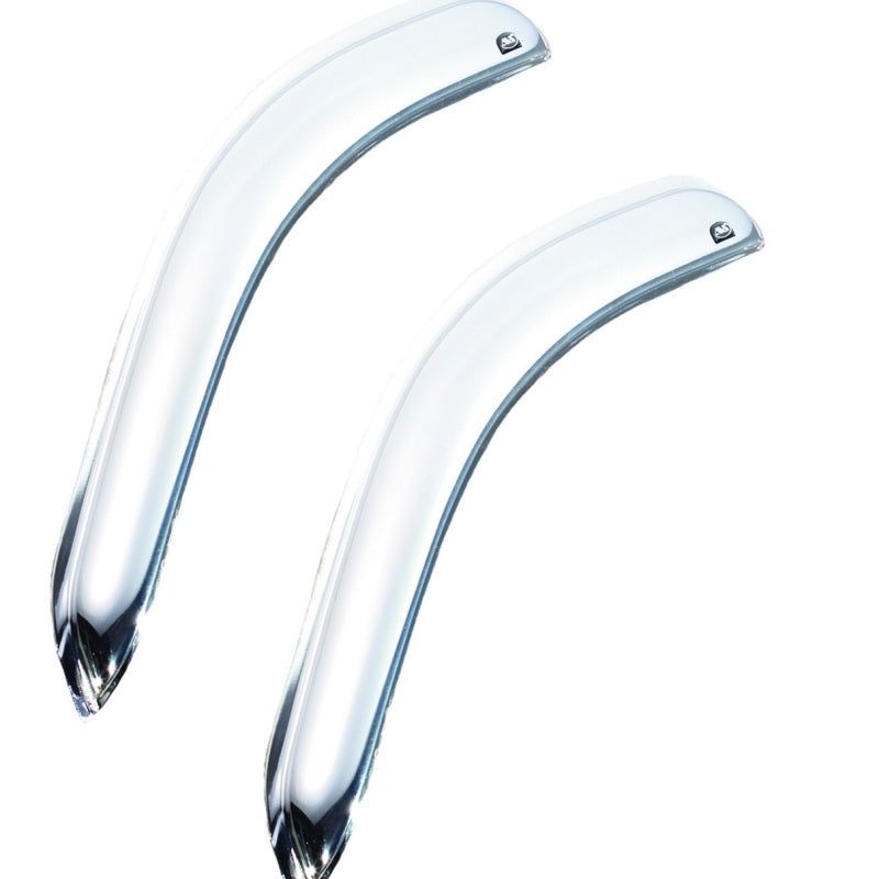 AVS 07-13 Chevy Silverado 1500 Standard Cab Outside Mount Front Window Ventvisor 2pc - Chrome